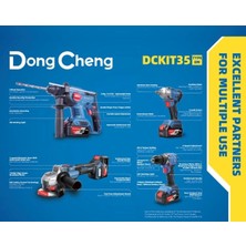 Dong Cheng DCKIT35EM Profesyonel 20V 4AH Şarjlı Taşlama Somun Sıkma Hilti Matkap (4lü Set)