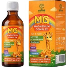 Welive Magnesium Complex Şurup 150 ml – 5 Farklı Magnezyum, Çinko ve Vitamin B6, B12, D3 Içeren Sıvı Takviye