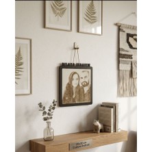 İDA Craft 15X20 cm Hediyelik Ahşap Isimli Kişiye Özel Portre Tablo