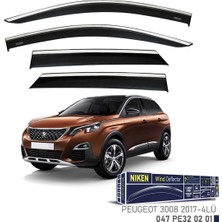 Niken Peugeot 3008 2017- Kromlu Cam Rüzgarlığı 4lü