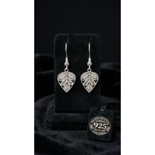 Erdobia 925 Ayar Gümüş Geleneksel El Işçiliği Telkari Yaprak Motifi Kanca Küpe