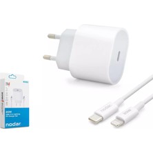 Nodar ND1002 Apple iPhone Uyumlu 20W Pd Type-C To Lightning Hızlı Şarj Seti