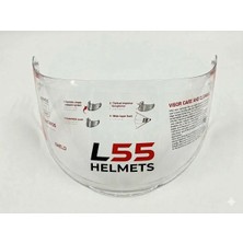 L55 Ls5 Full Face Kask Uyumlu Yedek Vizör Kask Camı - Şeffaf (Anti-Scratch)