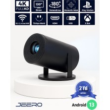 Jeero HY300PRO Multimedia Ultra Hd 1080 Android 13 Projeksiyon Cihazı (Türkçe Menü) H713 Chipset