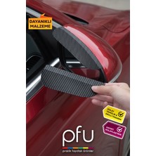 PFU Pratik Faydalı Ürünler Dikiz Aynası Siperlik | Araba Ayna Yağmur Koruyucu | Karbon Desenli Araç Aynası Yağmur Siperi