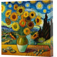 Asa Store Van Gogh 10 Ayçiçekleri - Çizgisiz Yan Boyamalı Defter