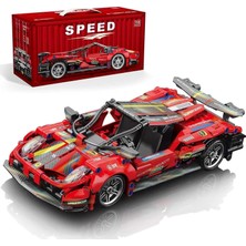 Mj Toys LEGO Ferrari Yarış Arabası LEGO Araba Yapı Blok Oyuncak Araba Kırmızı Ferrari Yarış Arabası F1 - 513 Parça