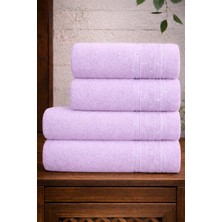 Mela Home Inci 4'lü Banyo Havlu Seti Hamam Takımı- El ve Yüz Havlusu- Çeyiz - Hediyelik 100% Pamuk