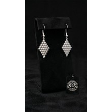 Roza Silver 925 Ayar Geleneksel Telkari Midyat Bereket Serisi Karo Sallantılı Kanca Gümüş Küpe - Büyük