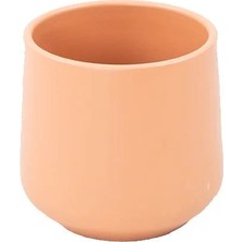 Pottery Seramik Saksı Çap: 13 cm (132x145 mm) – Modern Tasarım El Yapımı Görünümlü Seramik Saksı