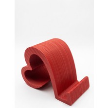 Fandora Kalp Şekilli Telefon ve Tablet Standı - 11/12 Inç Uyumlu - Kırmızı Masaüstü Aparatı