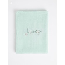 Bistyle Battaniye Müslin Love Always Mint-Ekru