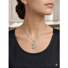 Stainless Steel 316L Çelik Taşlı Gümüş Renk Kuğu Kolye