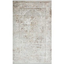 Eko Halı Verona Vr 16 Cream Vizon Xw Yumuşak Ipeksi Tuşeli Yüksek Alçak Oymalı Modern Ince Makine Halısı