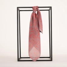 Piramit Naturel Eşarp | Gül Dokusu