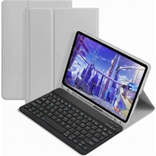 Microcase Samsung Galaxy Tab A11 Plus 11 Inch Tablet Uyumlu Bluetooth Klavyeli Standlı Kılıf Siyah - Bkk4