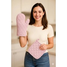 Miabella Home Fırın Eldiveni Fırın Tutacağı Premium Isı Geçirmez Mutfak Eldiveni Tutacak Isıya Dayanıklı Eldiven