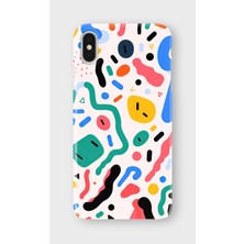 Karsu Design iPhone Xs Max Uyumlu Baskılı Şeffaf Telefon Kılıfı | Koleksiyon: Minimal Geometric Patterns