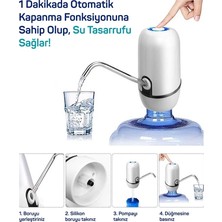 Yeni Nesil Dokunmatik Damacana Su Pompası Şarjlı 1200 Mah ( Lisinya )