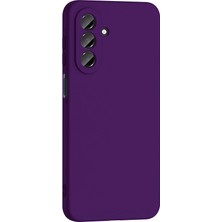 Caseart Samsung Galaxy A57 ile Uyumlu Kapak Kamera Korumalı Içi Kadife Lansman Silikon Kılıf - Mor