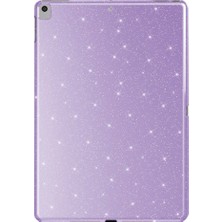 More TR Apple iPad Pro 10.5 (7 Nesil) Simli Parlak Görünümlü Uyumlu Mtr Tablet Koton Kılıf-Lila