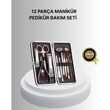 Asa Store Profesyonel Tırnak Bakım Seti Çelik Aletli Şık Deri Çantalı