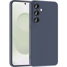 Caseart Samsung Galaxy S25 Fe ile Uyumlu Kapak Kamera Korumalı Içi Kadife Lansman Silikon Kılıf - Petrol Mavisi