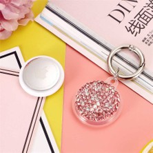 ​zore Airtag 03 Uyumlu Silikon Anahtarlık-Rose Gold