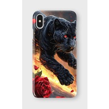 Karsu Design iPhone X/xs Uyumlu Baskılı Şeffaf Telefon Kılıfı | Koleksiyon: Minimal Black Panther