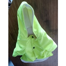 Pet Önü Çıt Çıtlı Kapüşonlu Su Geçirmez Kedi-Köpek Yağmurluk L Beden