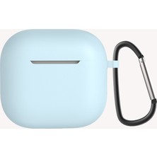 Airpods 4 Uyumlu Tgco Standart Silikon Kılıf-Mavi Açık