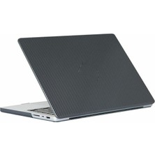 Arabulalaca Macbook Pro 14 Inç 2026 Model A3426 M5 Pro Işlemcili Koruma Karbon Hardcase Kapak Siyah