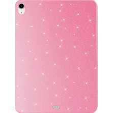 More TR iPad Air 11 2025 M3 Simli Parlak Görünümlü Mtr Tablet Koton Kılıf - Pembe