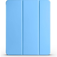 More TR iPad Air 11 2025 M3 Mtr Smart Cover Kalem Bölmeli Standlı 1-1 Kılıf - Mavi