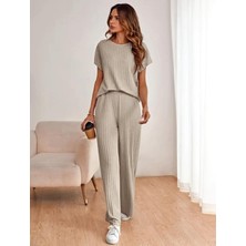 New Orginal Kadın Bol Kesim Pamuklu Günlük Şık Ikili Takım