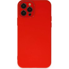 SHC4200 Iphone 12 Kılıf Lansman Glass Kapak - Kırmızı