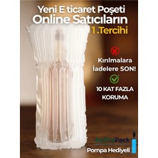 Airpropack 24X40 cm 100 Adet Sütunlu Koruyucu Havalı Kargo Poşeti Airbag/airbed/şişirilebilir Ambalaj