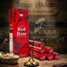 İmge Aktar Darshan Red Rose (Kırmızı Gül) Çubuk Tütsü (20'li Paket) - Romantik