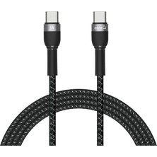 Siyah Shira Serisi Type-C To Type-C Pd Kablo 2 Metre