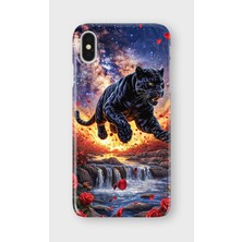 Karsu Design iPhone X/xs Uyumlu Baskılı Şeffaf Telefon Kılıfı | Koleksiyon: Minimal Black Panther