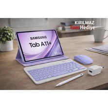 Samsung Galaxy Tab A11 8.7''inch 4/64GB Tablet+Beyaz Kalem+Lila Kılıf+Lila Klavye Mouse