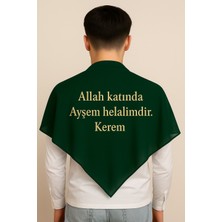 Evsay Isimli Damat Omuz Örtüsü,nakışlı Damat Şalı ve Eldiveni, Isimli Damat Sırt Örtüsü Kına Duvağı Sarı