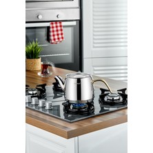Cooker Lara Orta Boy Paslanmaz Çelik Çaydanlık Takımı 1,1 -1,9 Litre CKR3923