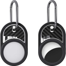 ​zore Airtag 05 Uyumlu Silikon Anahtarlık-Siyah