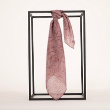 Piramit Naturel Eşarp | Gül Dokusu