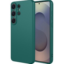Caseart Samsung Galaxy S26 Ultra ile Uyumlu Kapak Kamera Korumalı Içi Kadife Lansman Silikon Kılıf - Yeşil