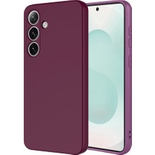 Caseart Samsung Galaxy S26 Plus ile Uyumlu Kapak Kamera Korumalı Içi Kadife Lansman Silikon Kılıf - Mürdüm
