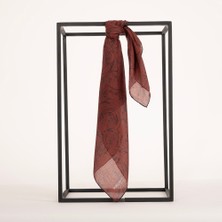 Piramit Naturel Eşarp | Gül Dokusu