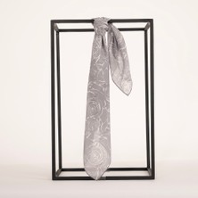 Piramit Naturel Eşarp | Gül Dokusu