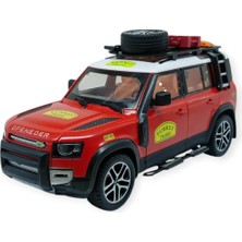 Model Araçlar - Metal Sesli Off-Road Araba 22 cm - Kırmızı (Lisinya)